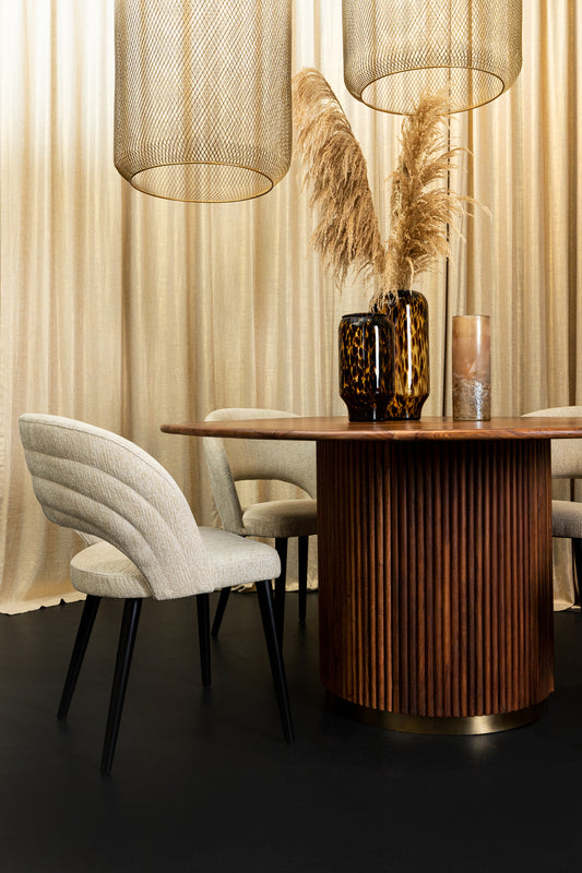 Abierto Cream Nanci Fabric Dining Chair