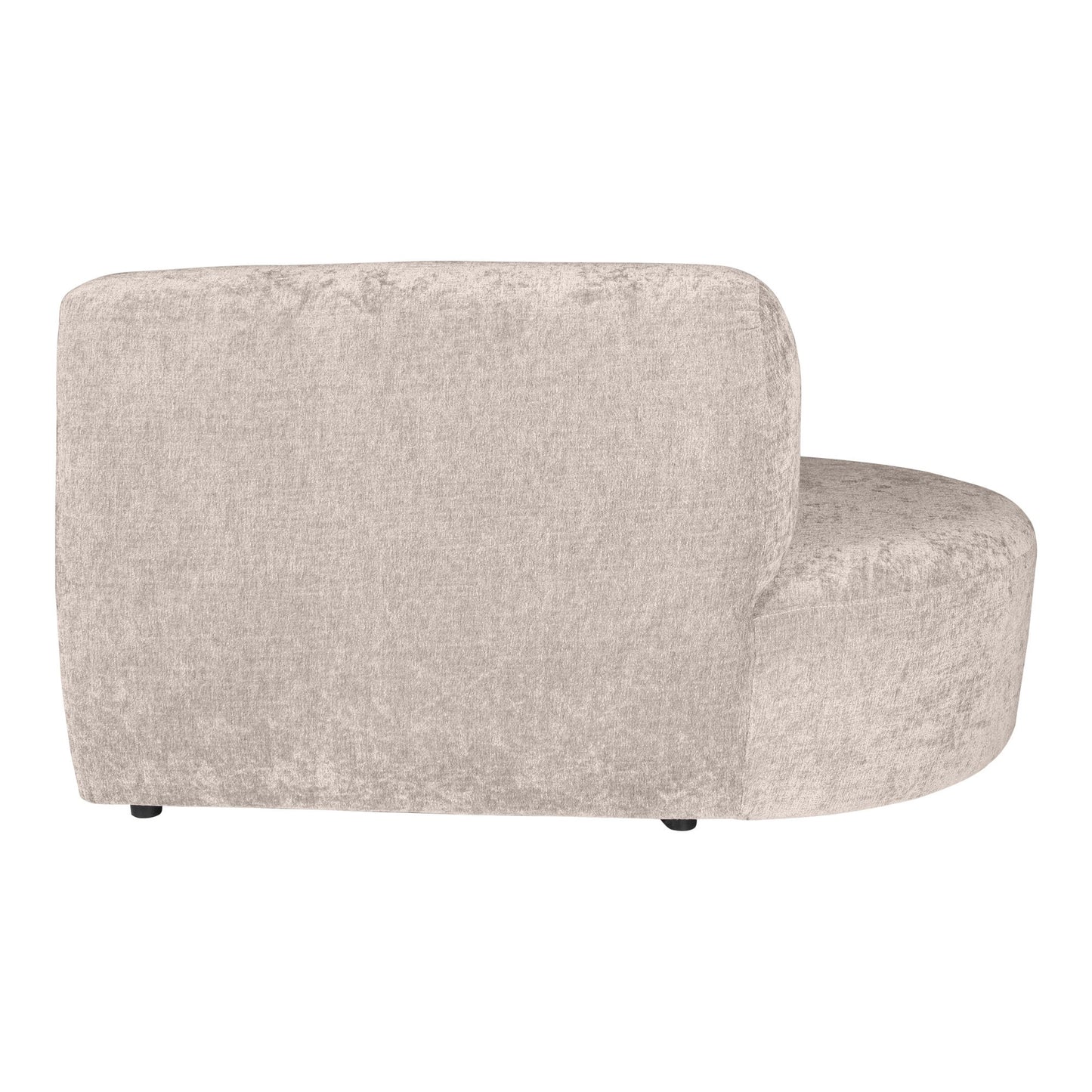 Lujo Sofa White Fiore Fabric Left Ottoman