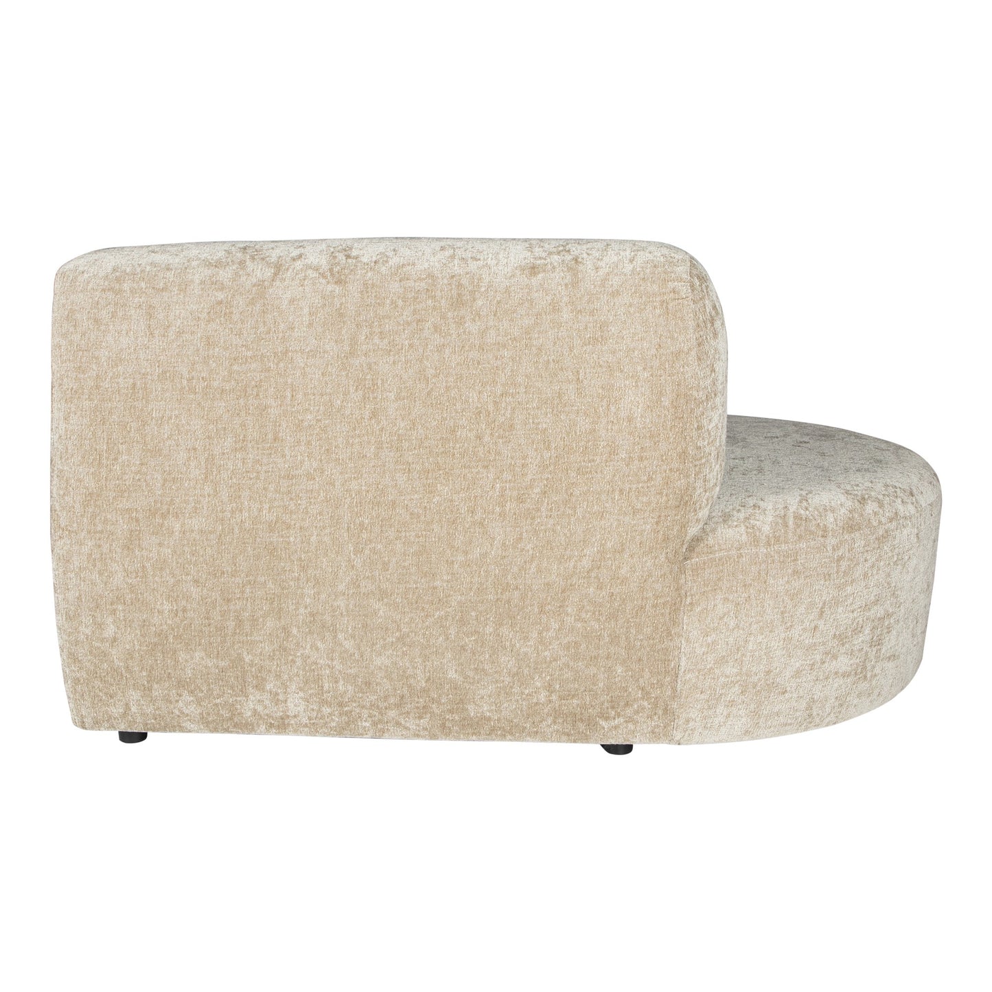 Lujo Sofa Cream Fiore Fabric Left Ottoman