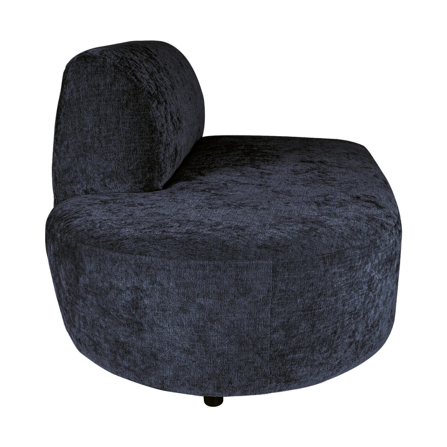 Lujo Sofa Anthracite Fiore Fabric Left Ottoman