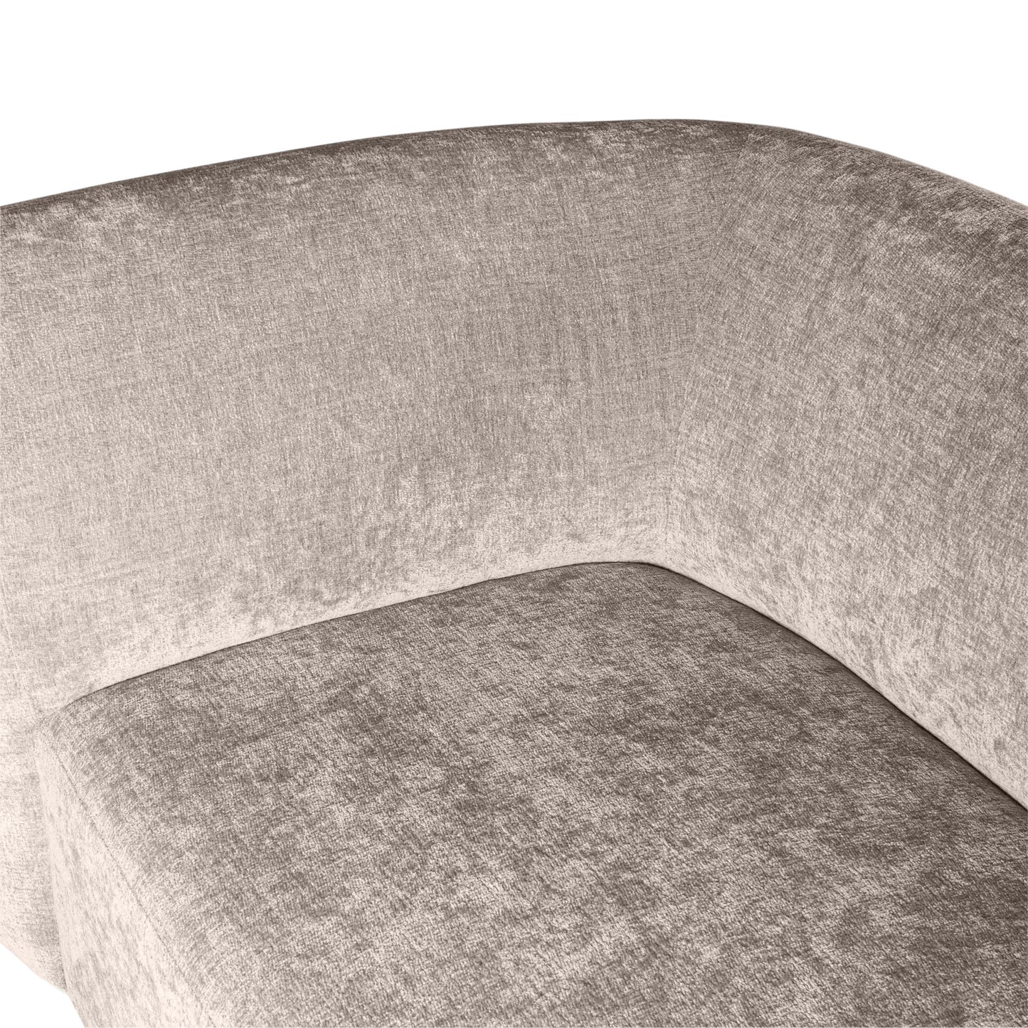 Lujo Sofa White Fiore Fabric 2 Seater Arm Left