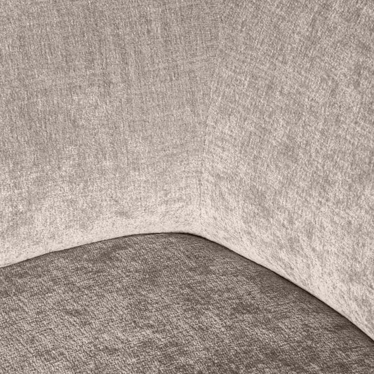 Lujo Sofa White Fiore Fabric 2 Seater Arm Right