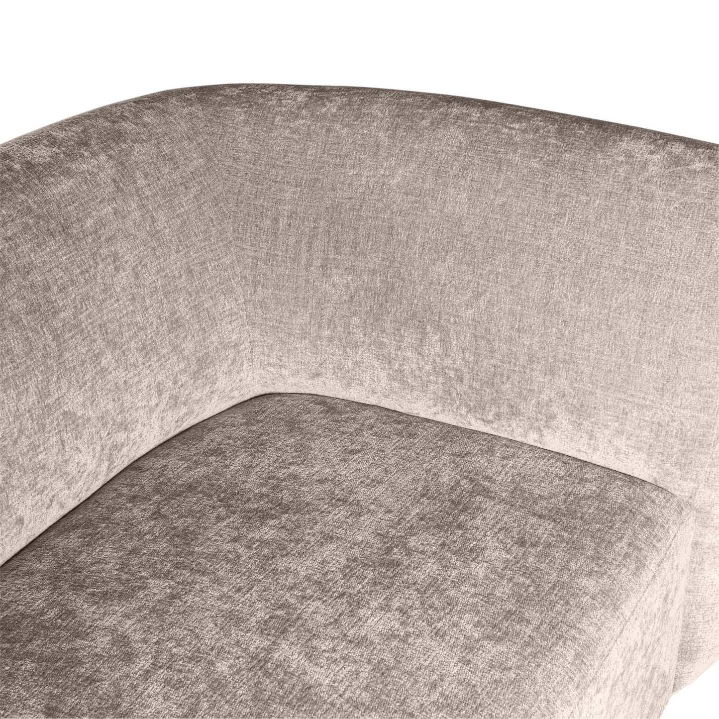 Lujo Sofa White Fiore Fabric 2 Seater Arm Right