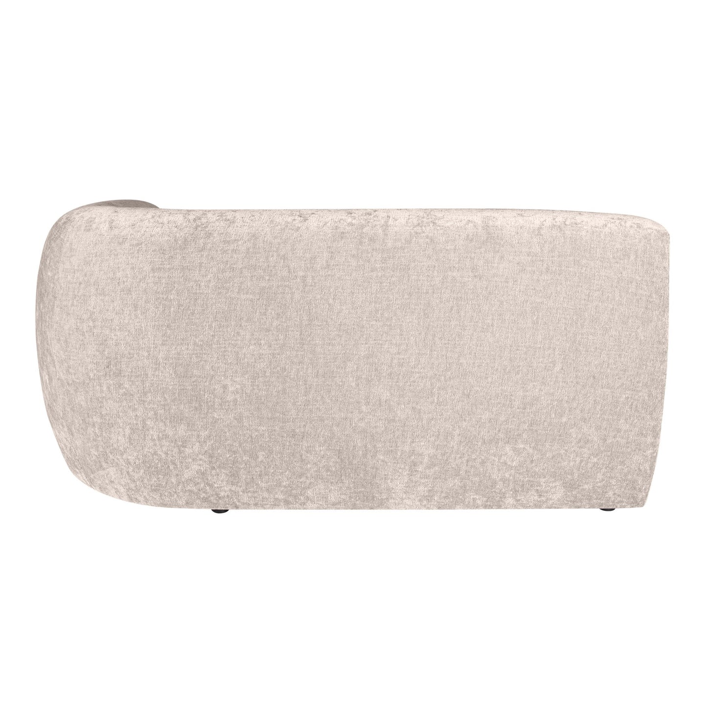 Lujo Sofa White Fiore Fabric 2 Seater Arm Right