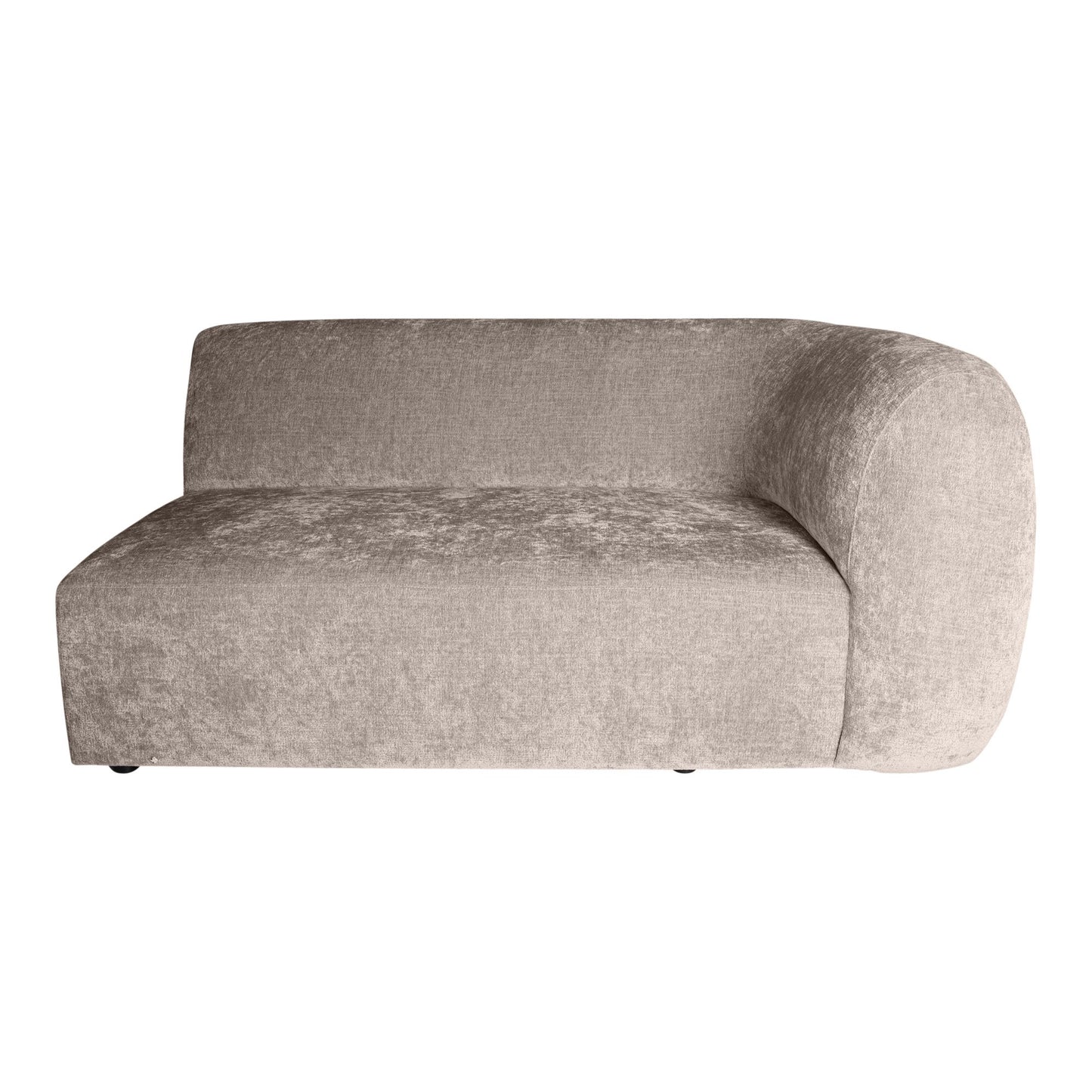 Lujo Sofa White Fiore Fabric 2 Seater Arm Right