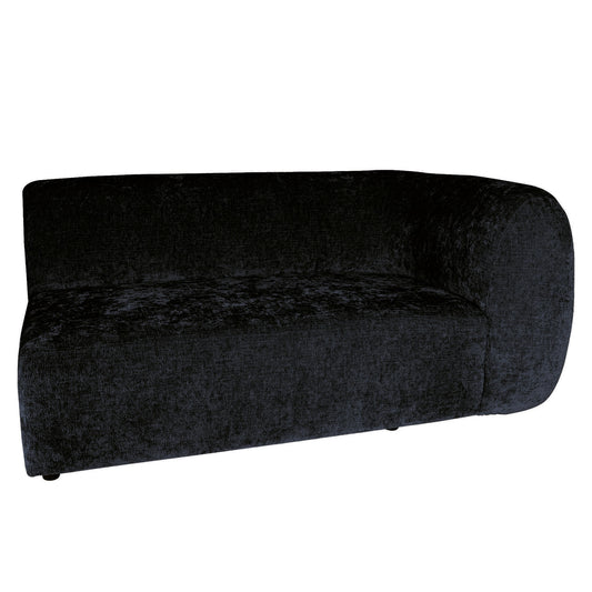 Lujo Sofa Anthracite Fiore Fabric 2 Seater Arm R