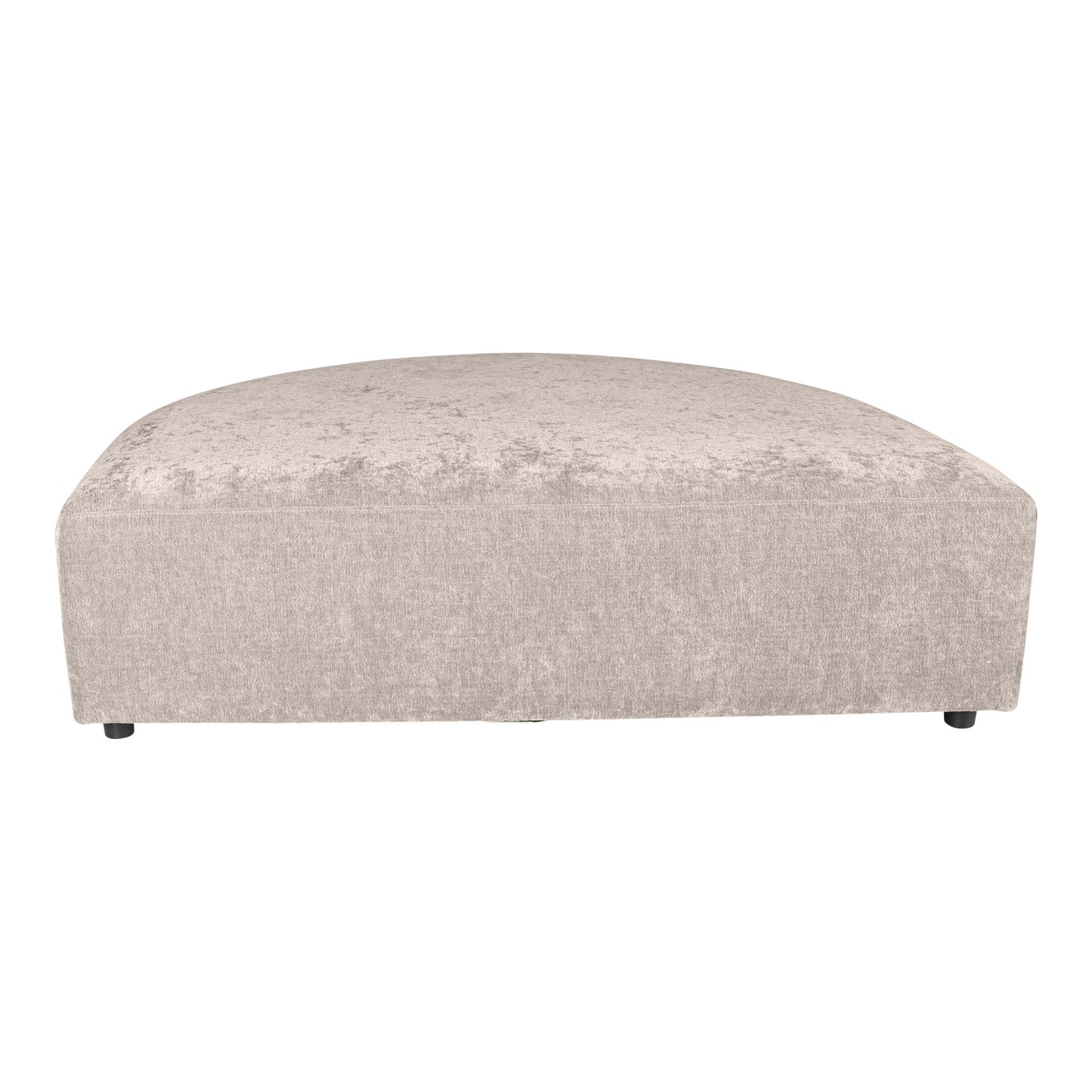 Lujo Sofa White Fiore Fabric Longchair Pouf