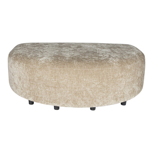 Lujo Cream Sofa Fiore Stof Longchair Pouf 42x142x107 cm