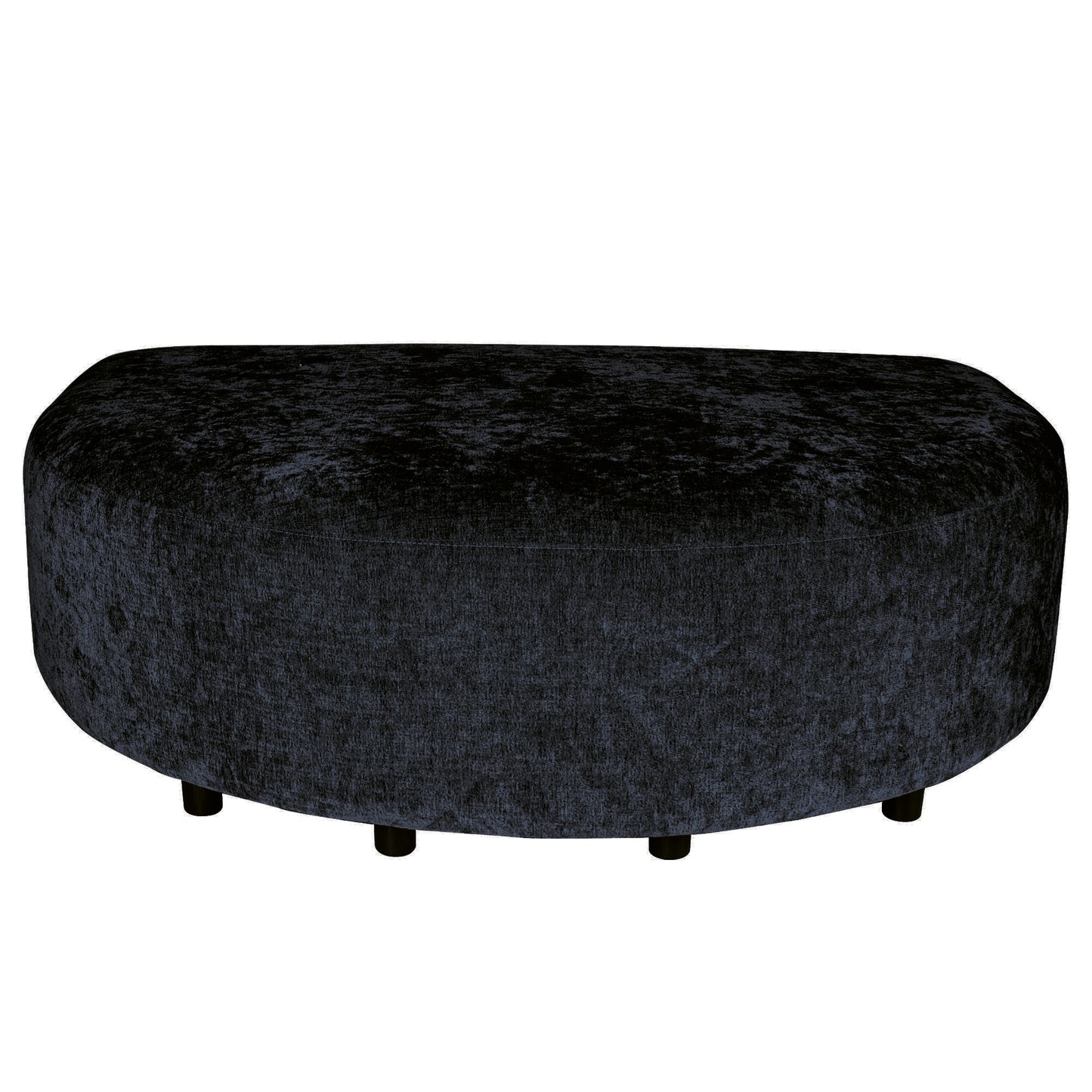 Lujo Sofa Anthracite Fiore Fabric Longchair Pouf