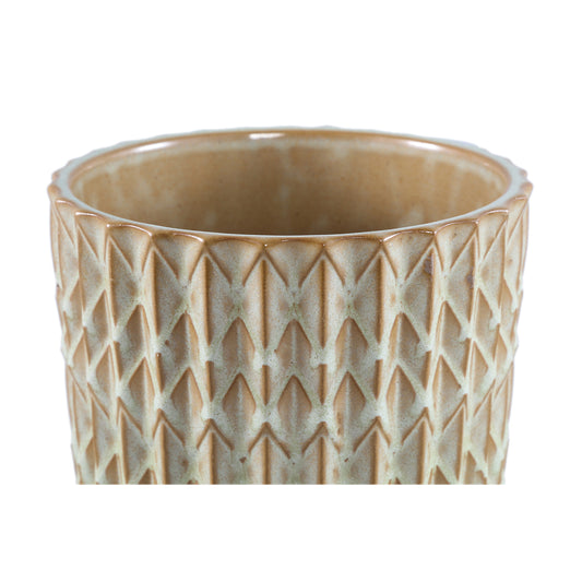 Ruub Green Glazed Ceramic Pot Motive Round XL