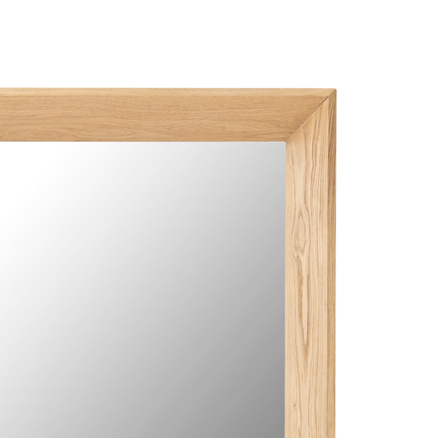 Chevar Natural Oak Wood Mirror Rectangle L