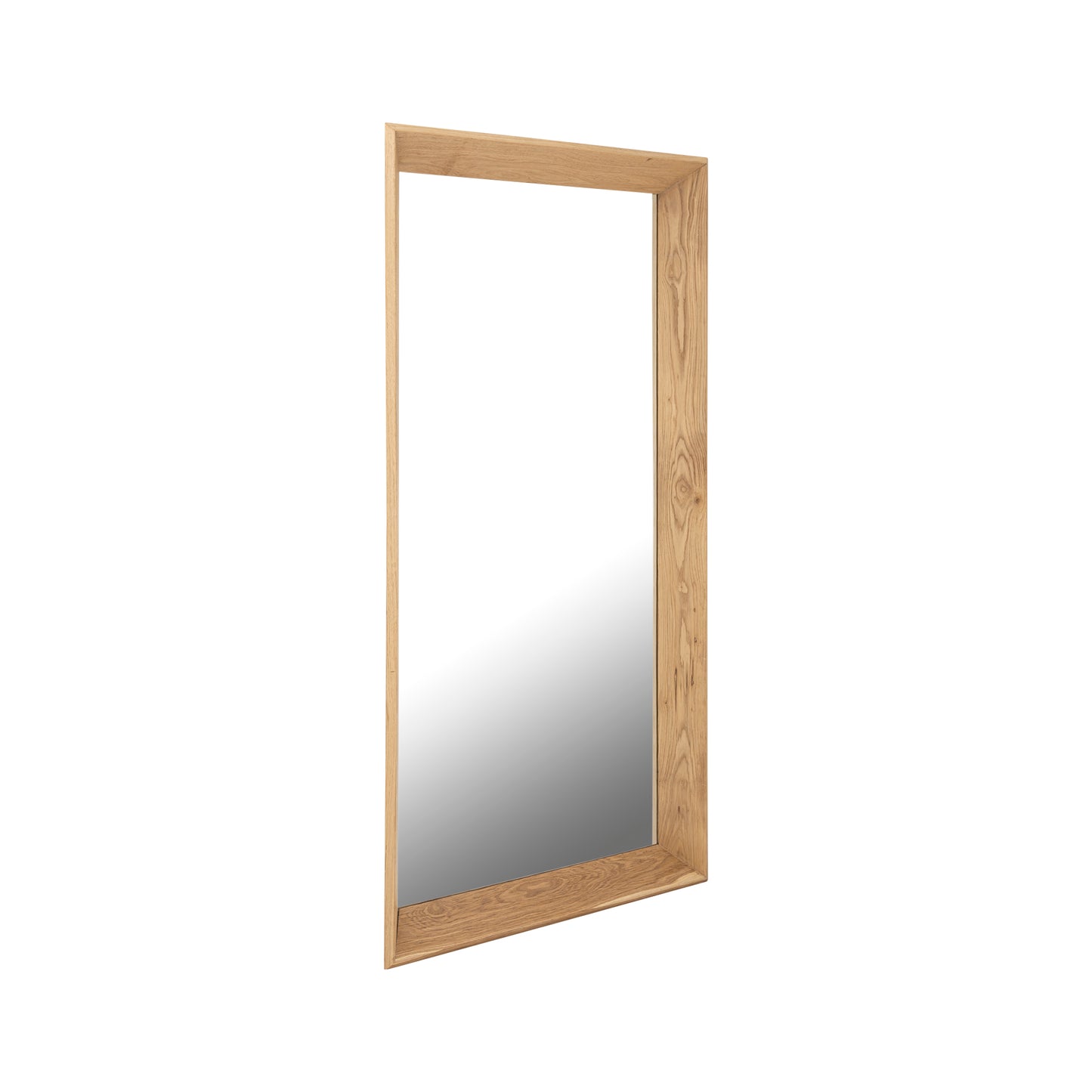 Chevar Natural Oak Wood Mirror Rectangle L