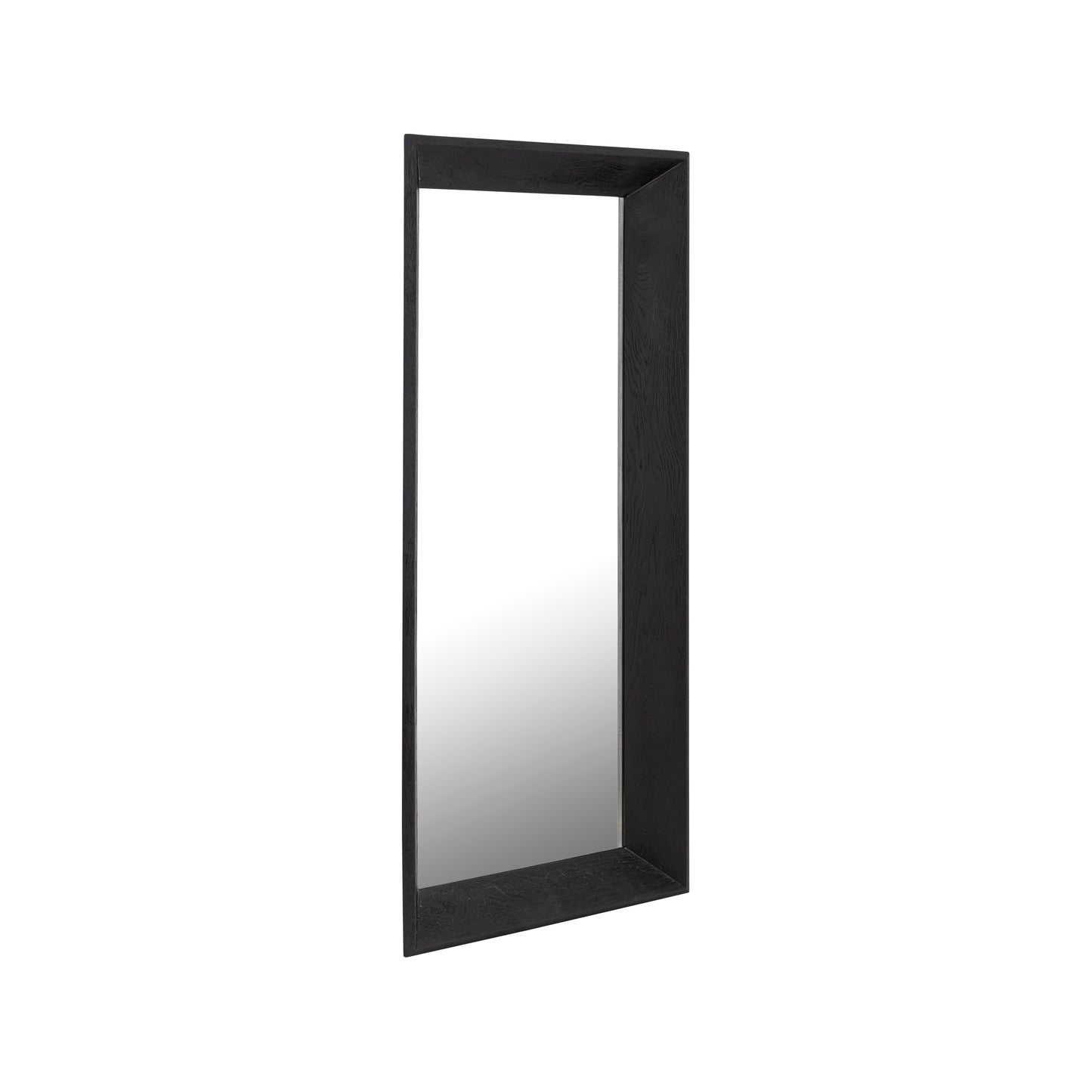 Chevar Black Oak Wood Mirror Rectangle S