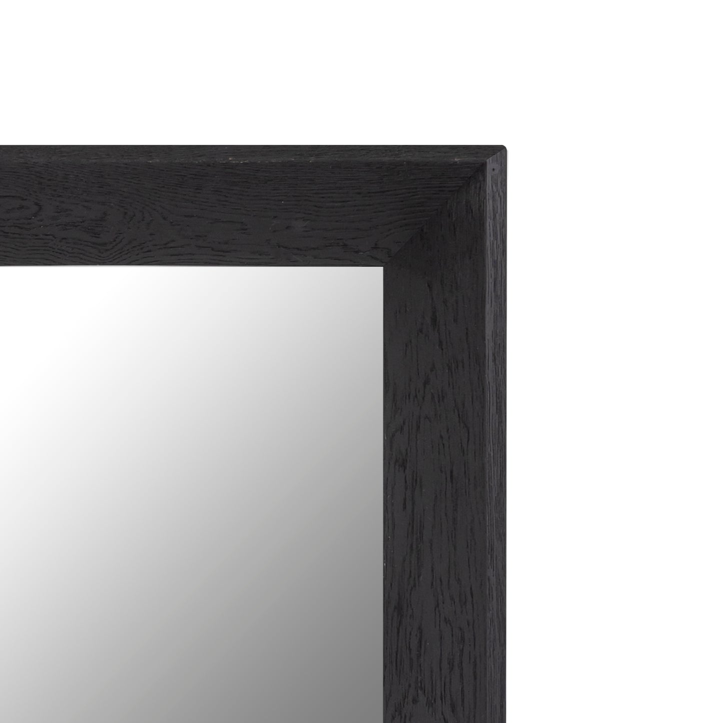Chevar Black Oak Wood Mirror Rectangle S