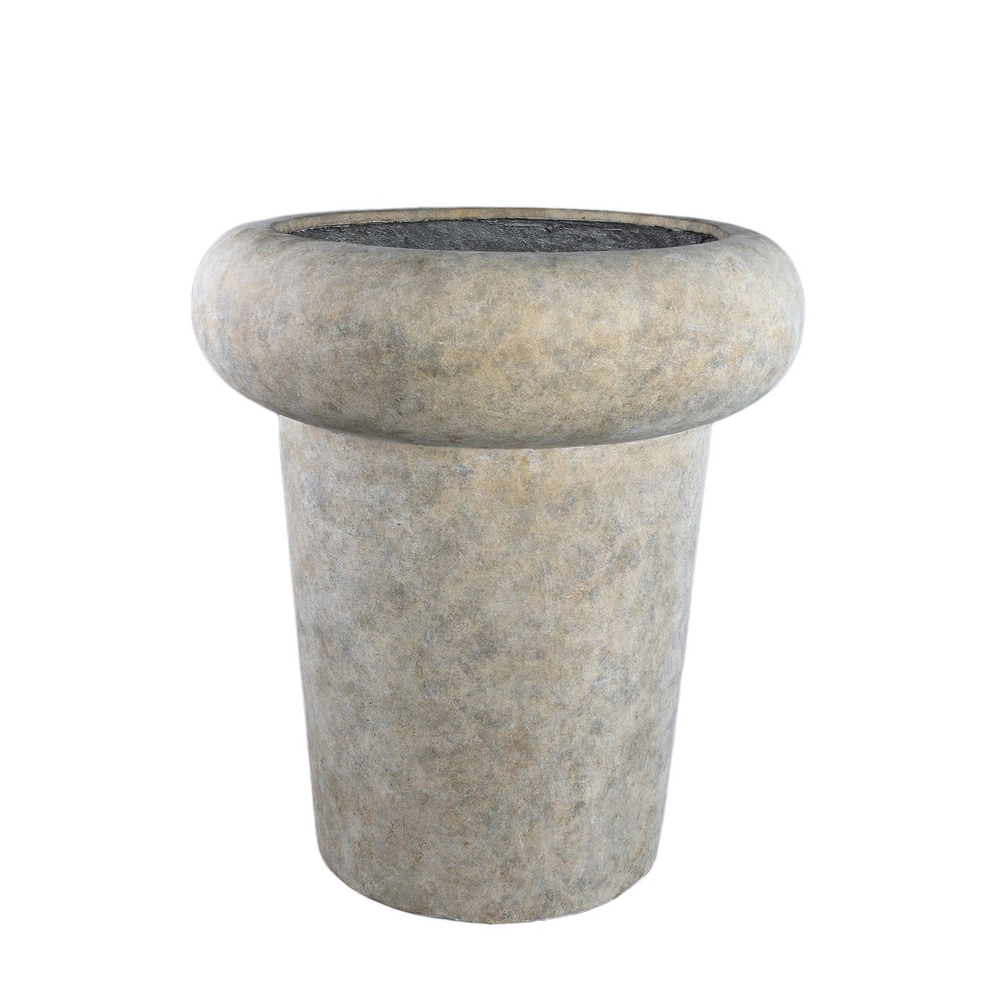 Megga Brown Big Brushed Cement Pot Thick