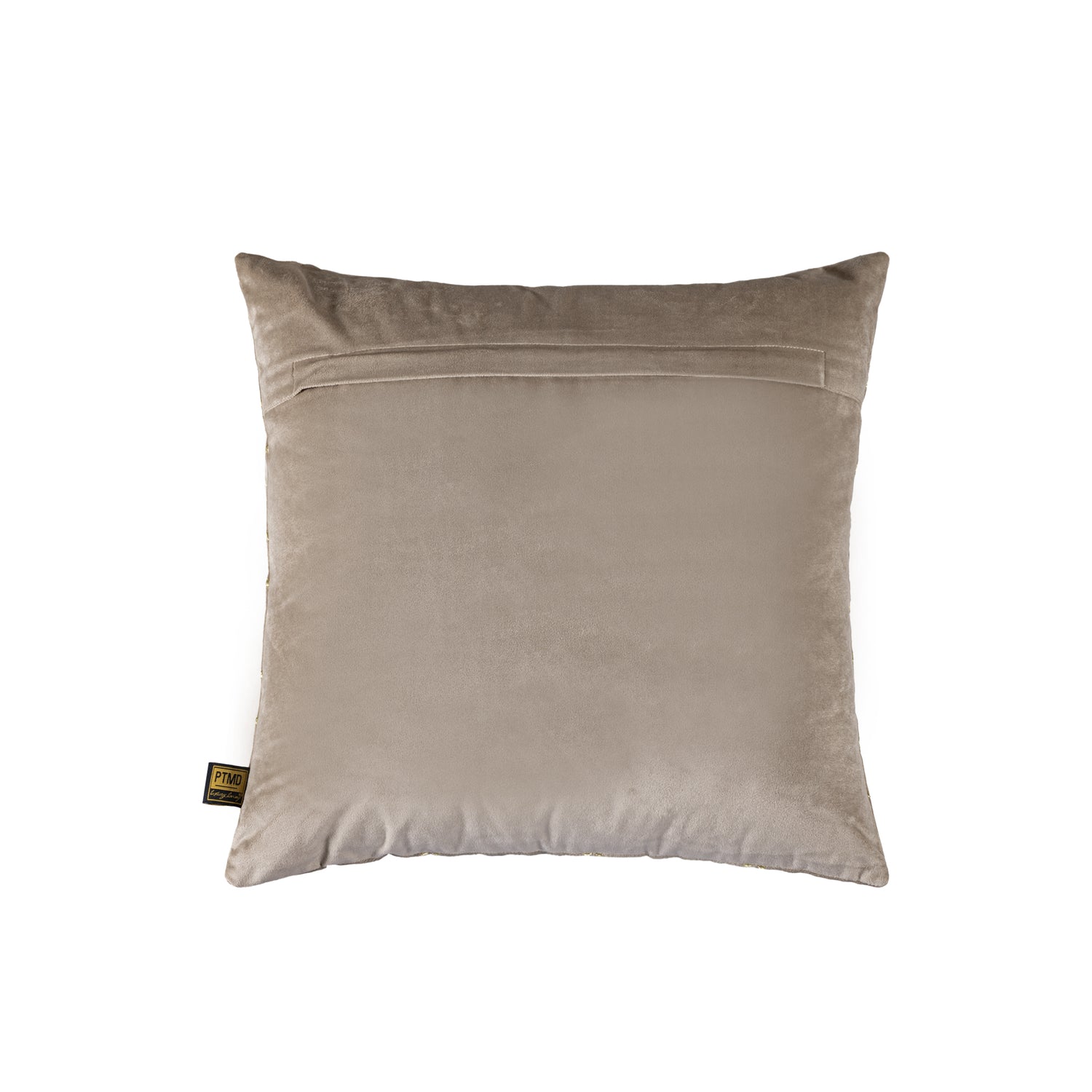 Lizze Beige Fluwelen Kussen Borduurwerk Vierkant Set van 2 45x45x3 cm