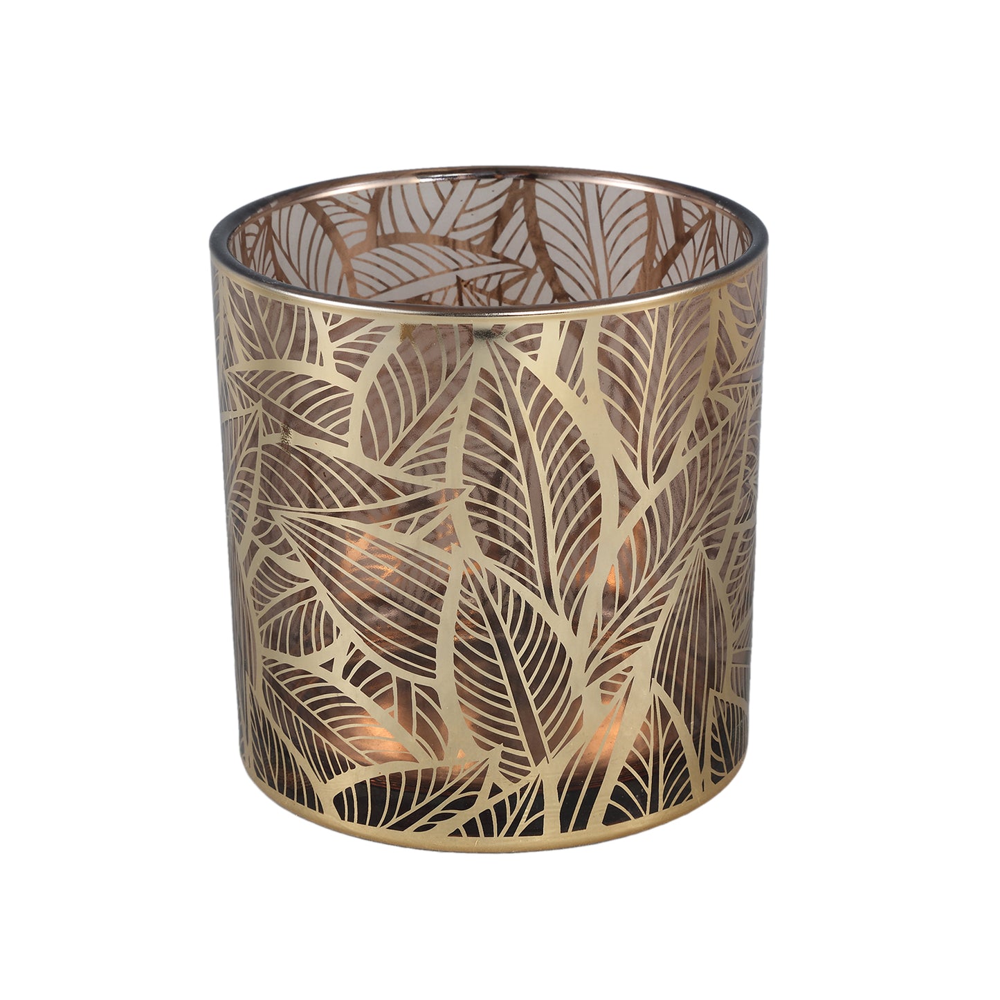 Sariska Gold Glass Stormlight Leaves Pattern