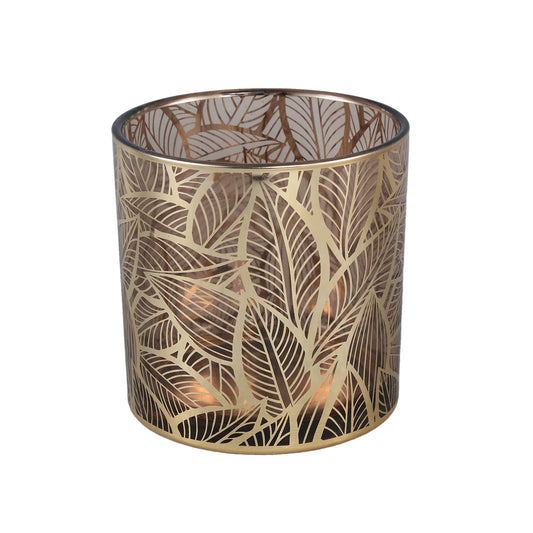 Sariska Gold Glass Stormlight Leaves Pattern