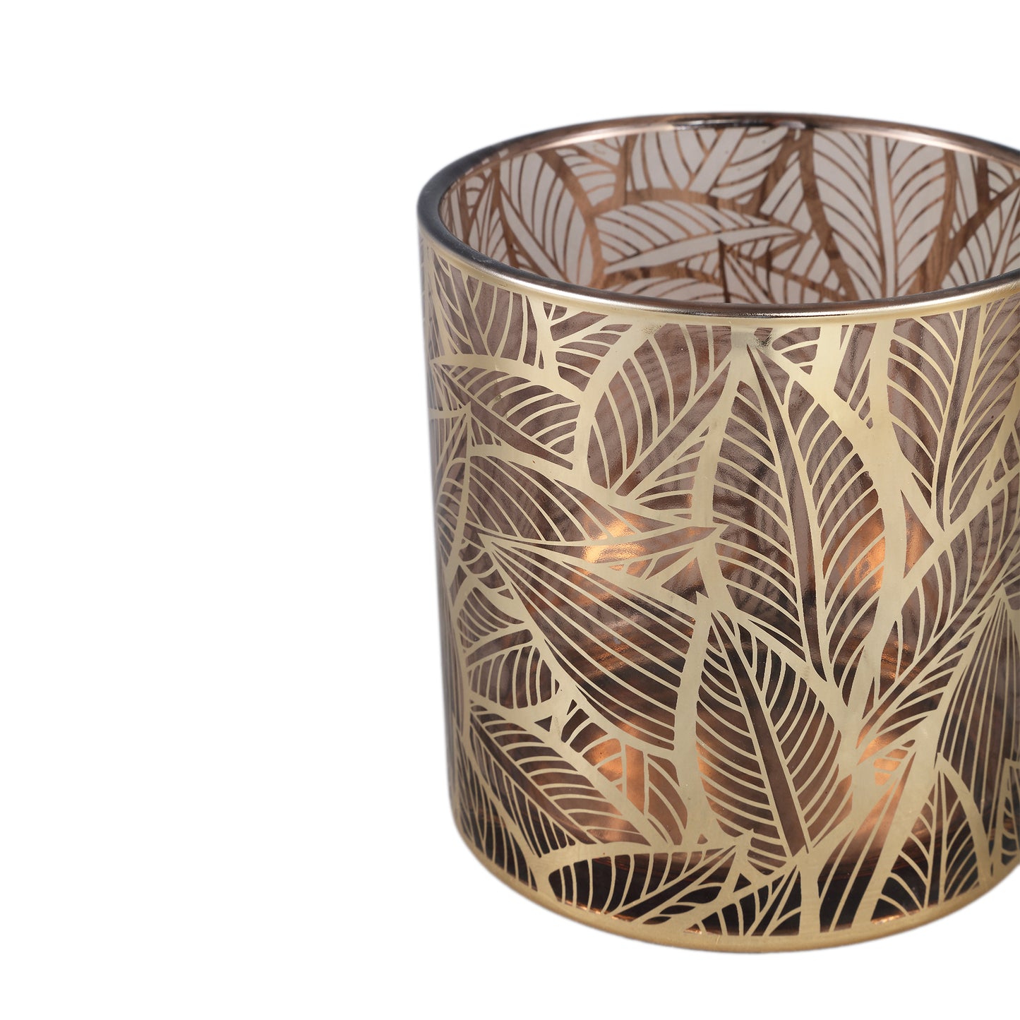 Sariska Gold Glass Stormlight Leaves Pattern
