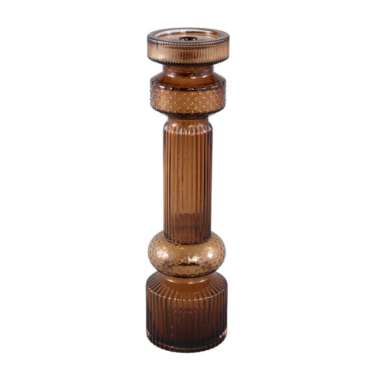 Fadri Bronze Glass Candle Holder L