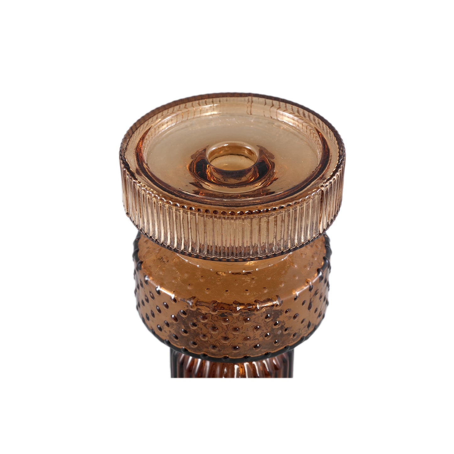 Fadri Grey Glass Candle Holder M