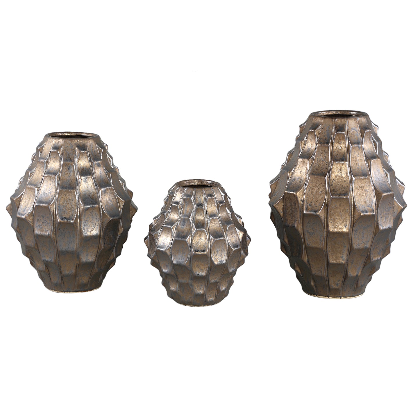 Didar Bronze Ceramic Pot Abstract High S