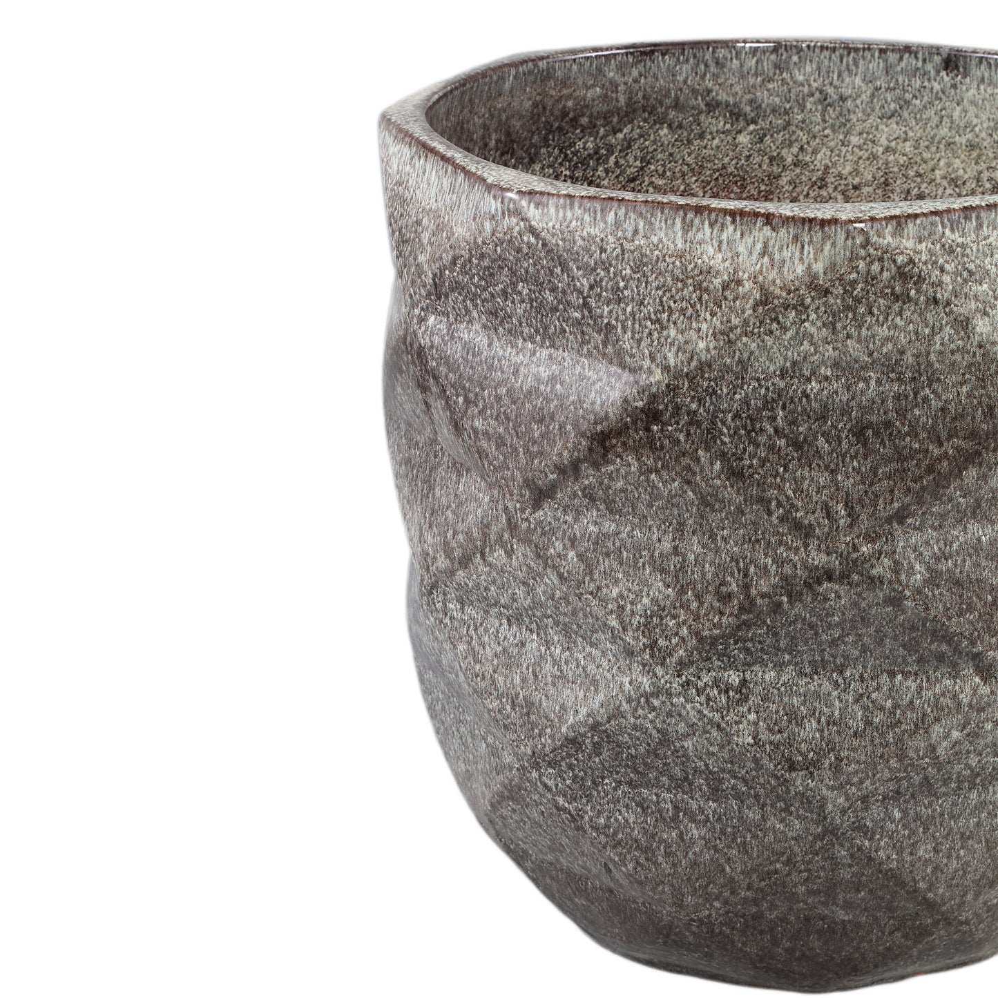 Lotte Liver Glazed Ceramic Pot Diamond Struct SV4