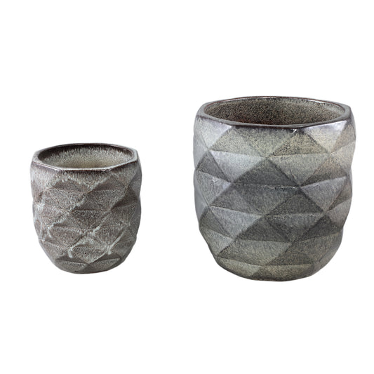 Lotte Liver Glazed Ceramic Pot Diamond Struct SV2