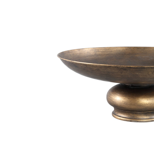 Luciene Gold Iron Bowl Round On Base