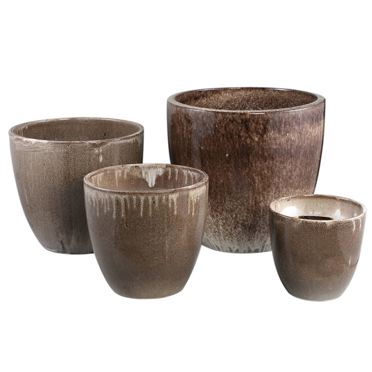 Aleix Brown Ceramic Basic Pot Round SV4