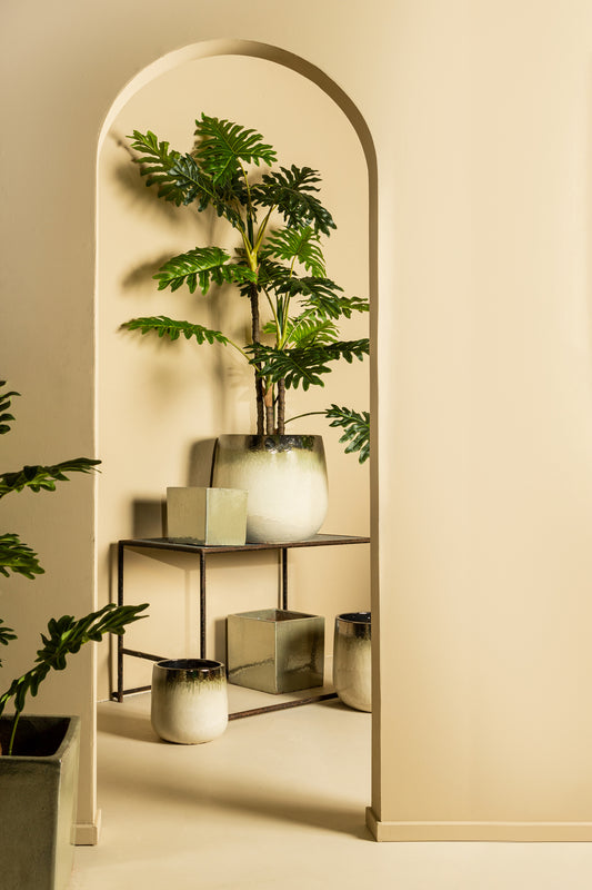 Oliver Cream Ceramic Pot Ombre Round SV3