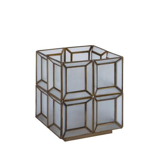 Layra White Milk Glass Table Lamp Antique Low