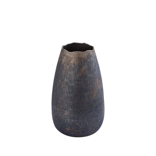 Semin Silver Alu Round Rustic Pot Wavy Edge S