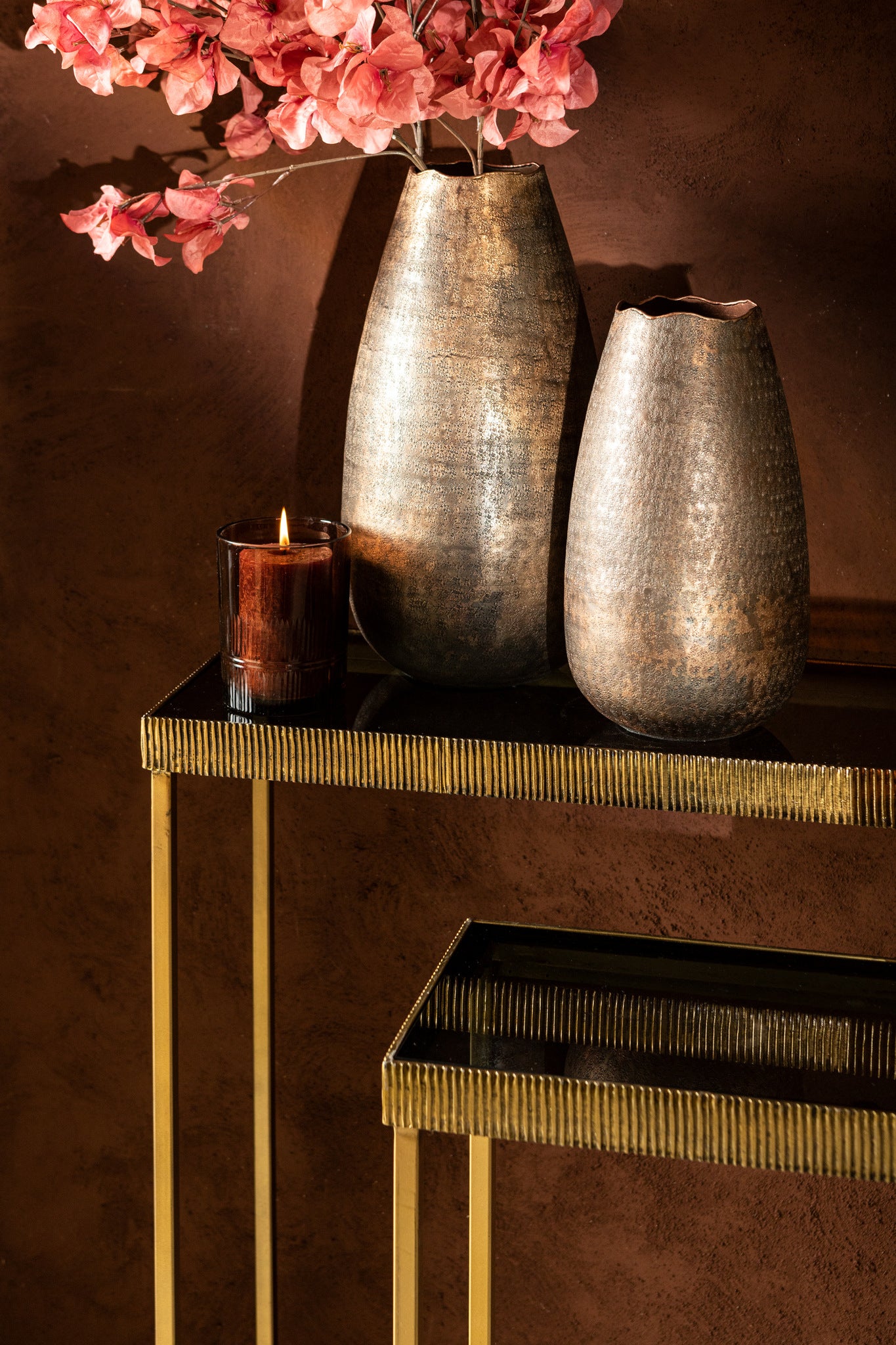 Semin Silver Alu Round Rustic Pot Wavy Edge L