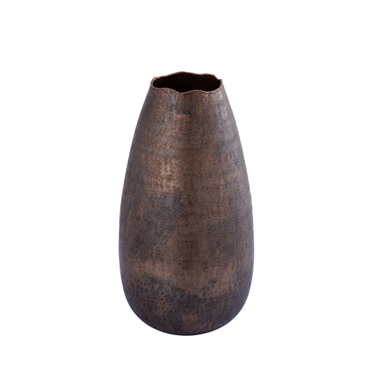 Semin Copper Alu Round Rustic Pot Wavy Edge M