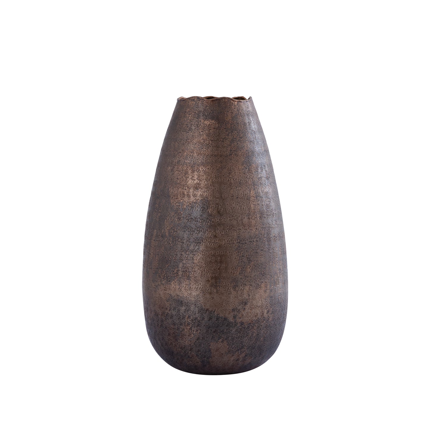 Semin Copper Alu Round Rustic Pot Wavy Edge M