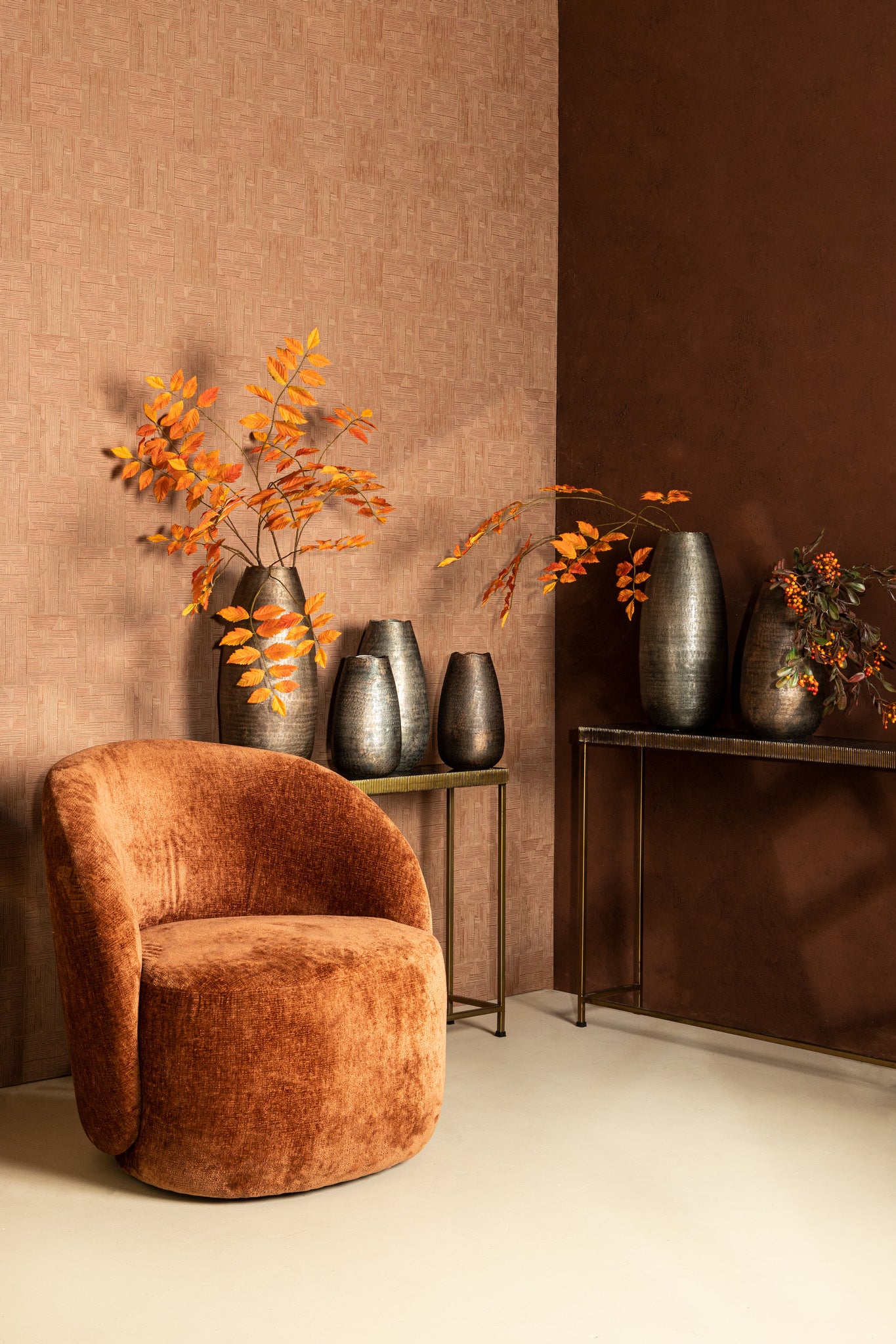 Semin Copper Alu Round Rustic Pot Wavy Edge M