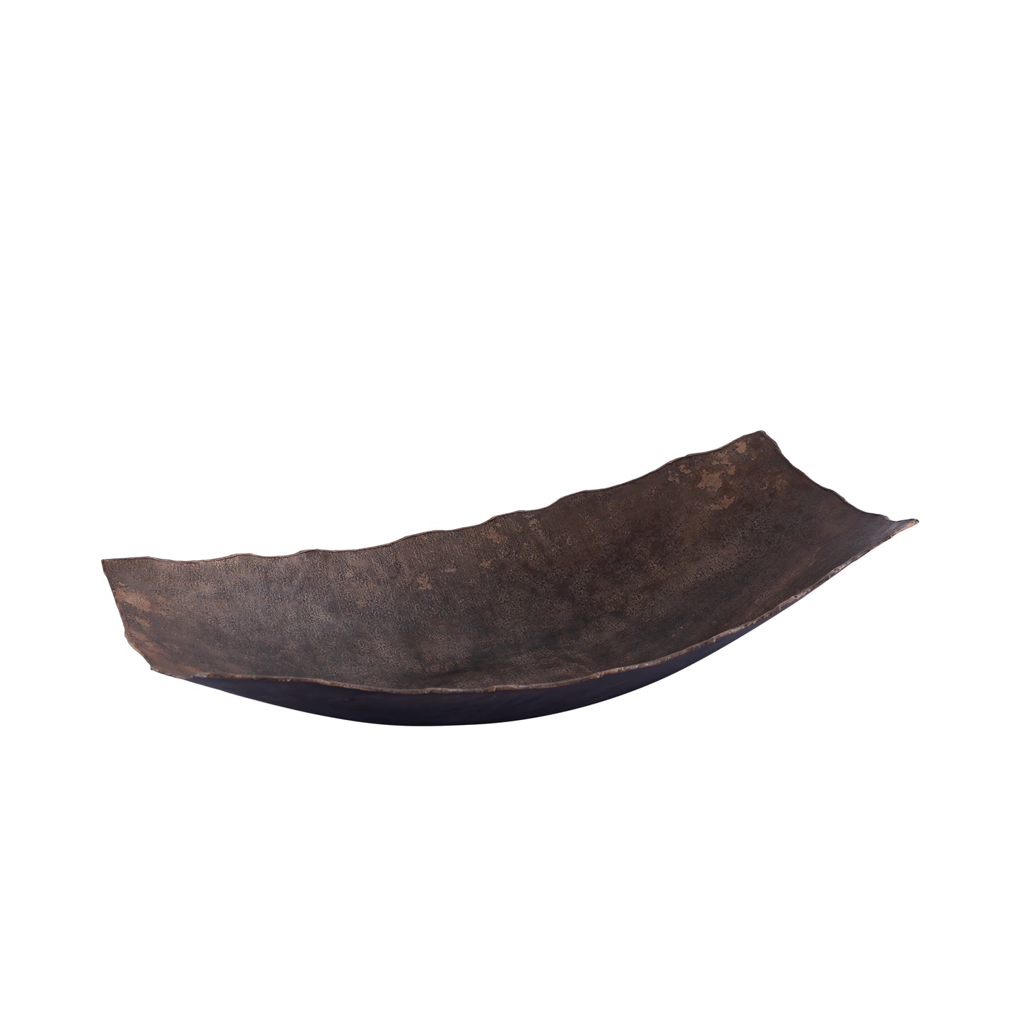 Semin Copper Alu Rectangle Rustic Bowl Wavy Edge S