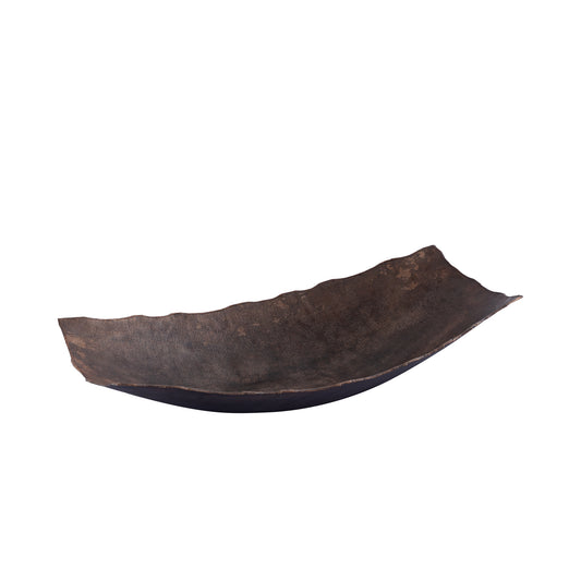 Semin Copper Alu Rectangle Rustic Bowl Wavy Edge S
