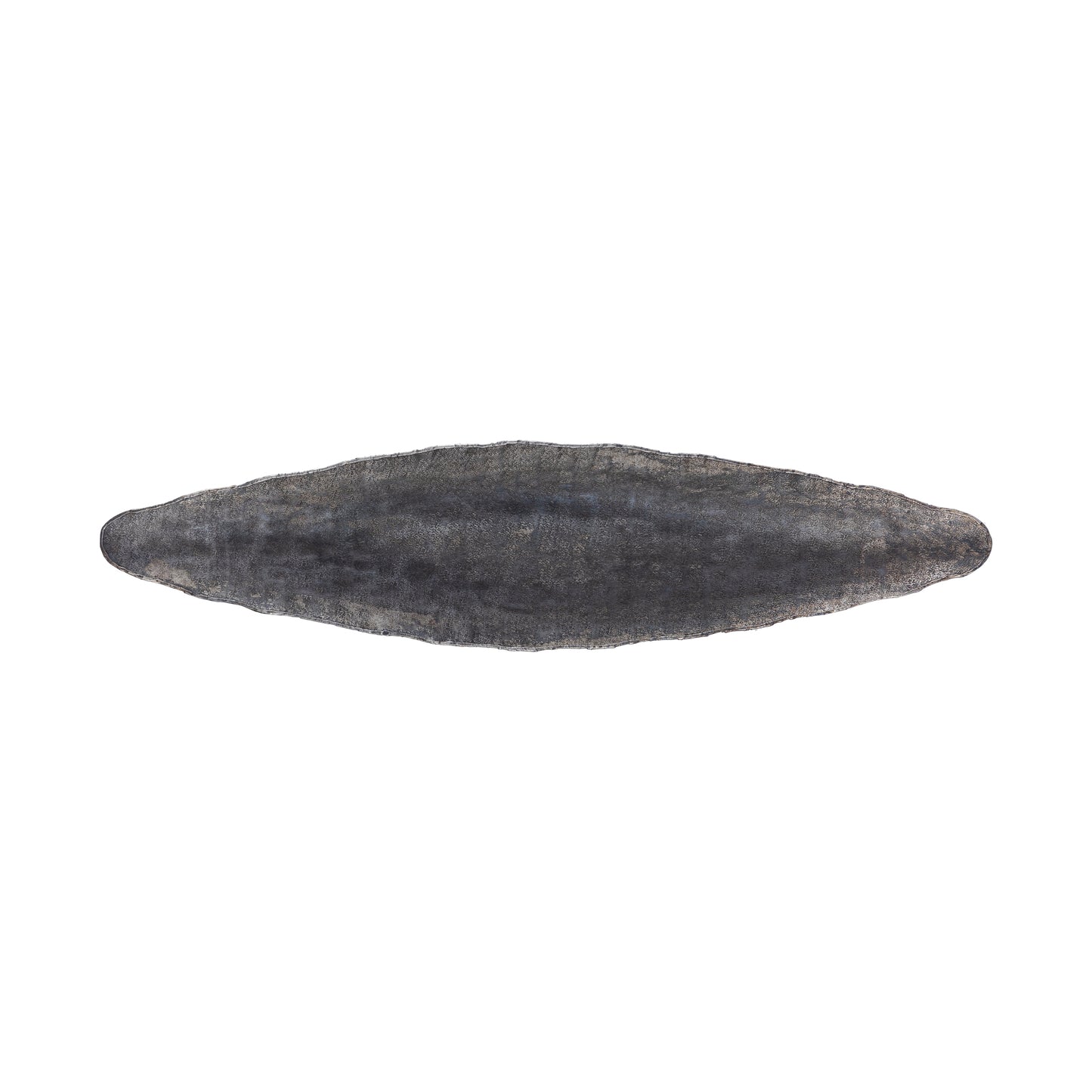Semin Silver Alu Oval Rustic Bowl Wavy Edge M