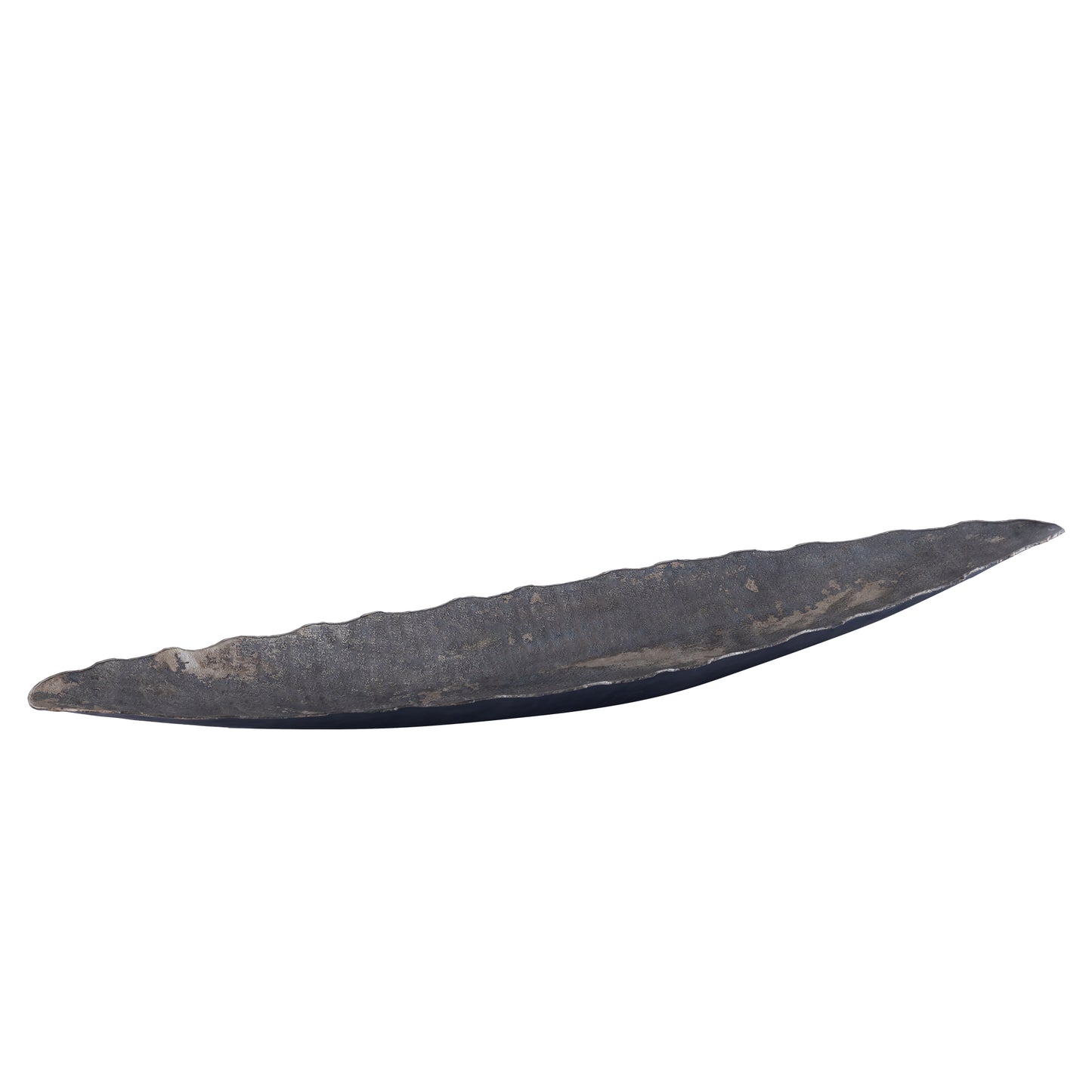 Semin Silver Alu Oval Rustic Bowl Wavy Edge L