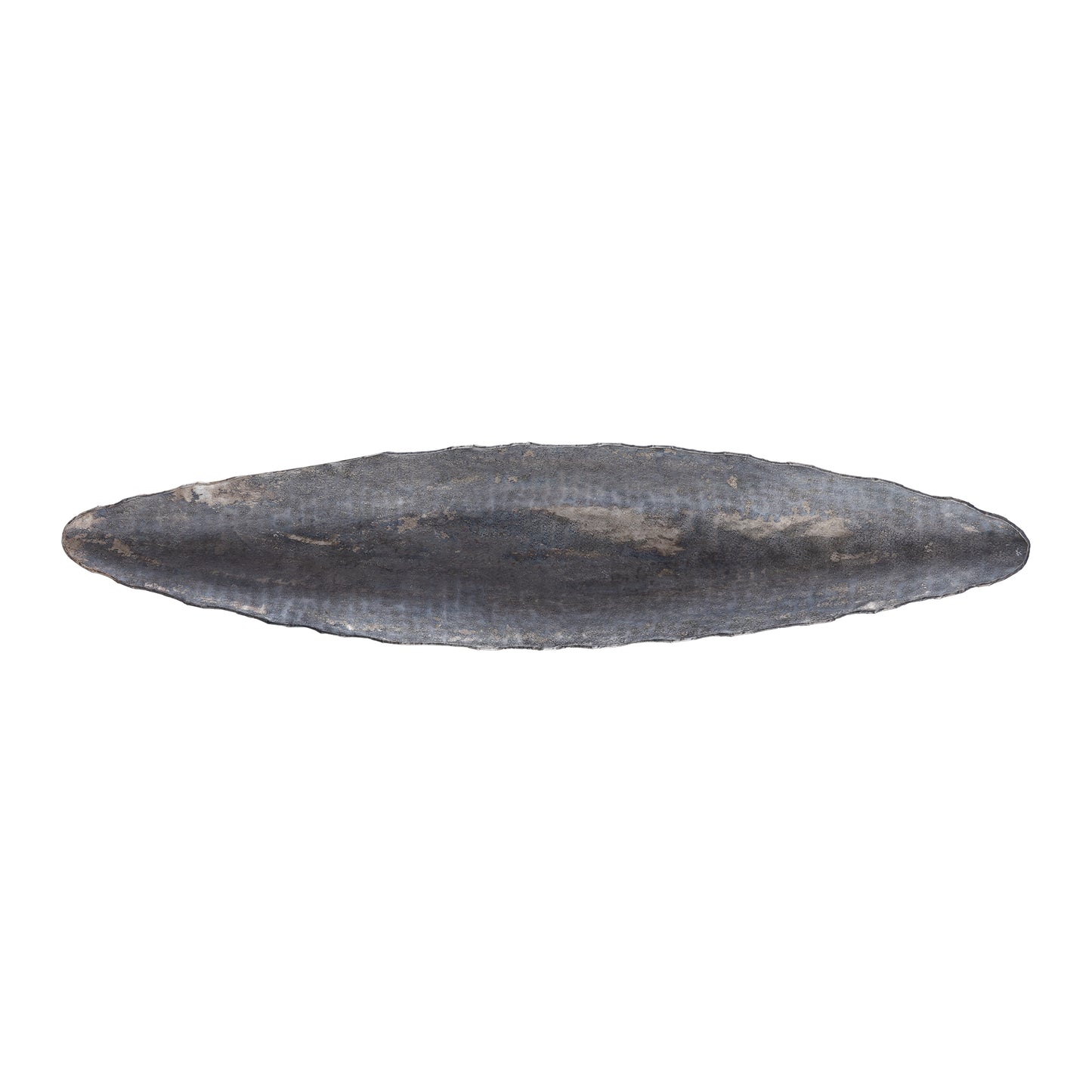 Semin Silver Alu Oval Rustic Bowl Wavy Edge L