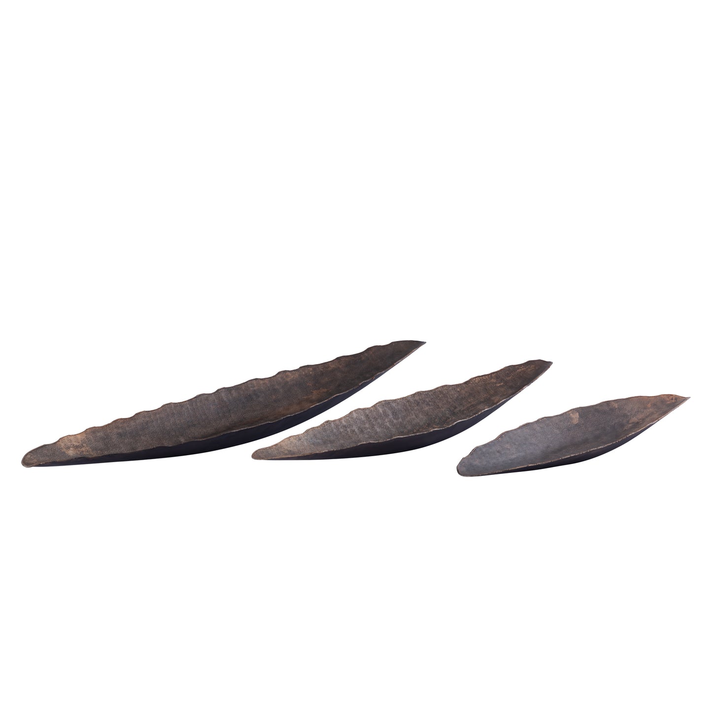 Semin Copper Alu Oval Rustic Bowl Wavy Edge S