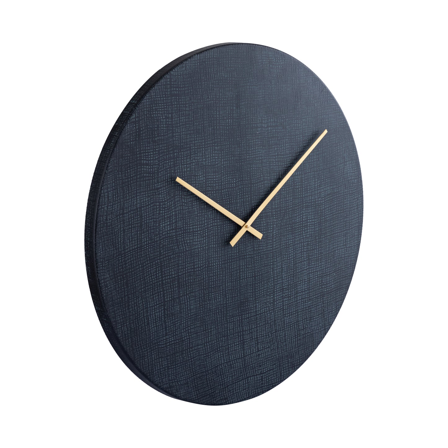 Emmett Black Iron Round Clock Square Texture L