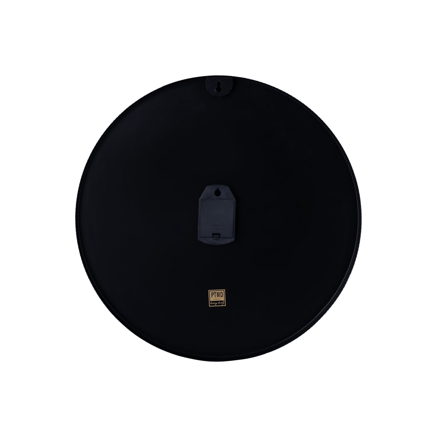 Emmett Black Iron Round Clock Square Texture S