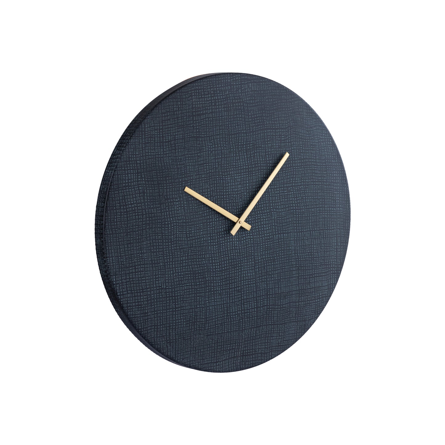 Emmett Black Iron Round Clock Square Texture S