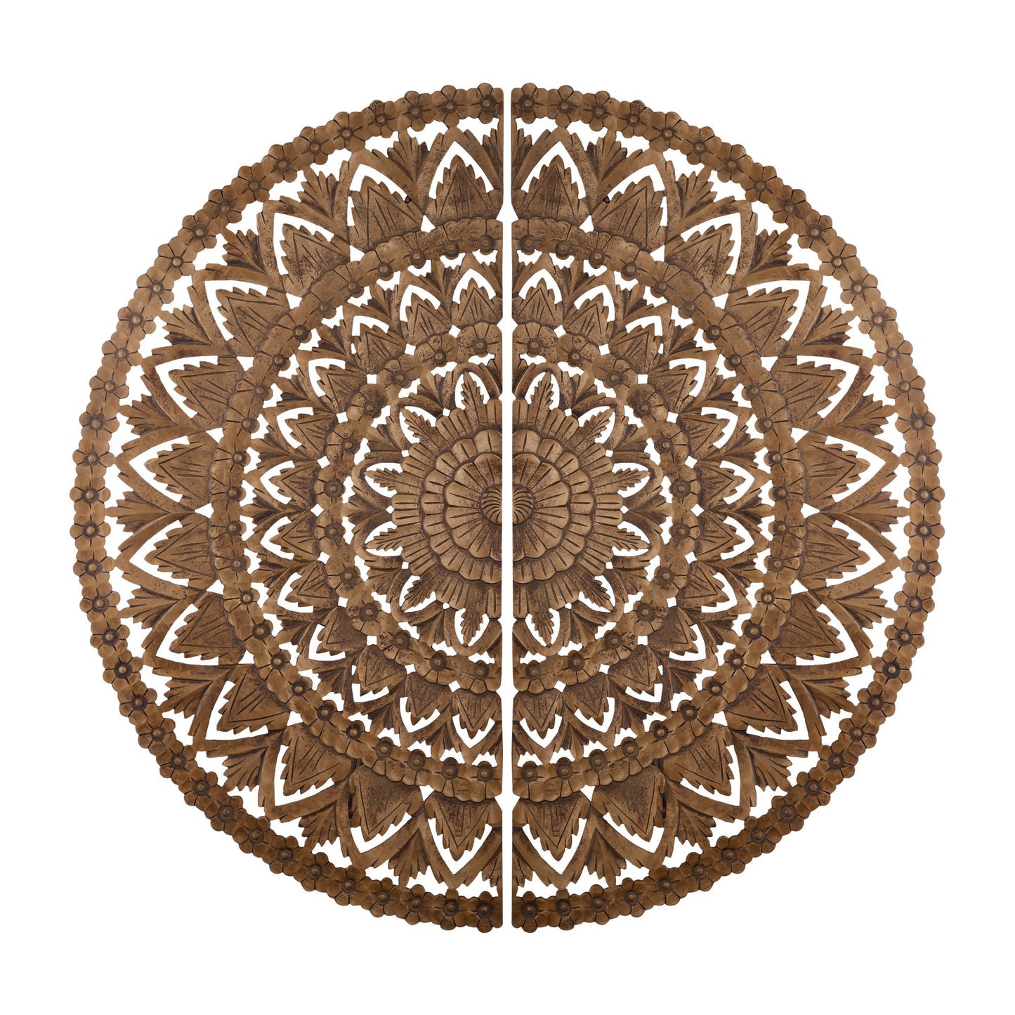 Willian Brown MDF Round Wallpanel In 2 Halfs