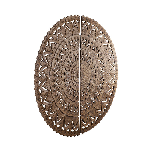 Willian Brown MDF Round Wallpanel In 2 Halfs