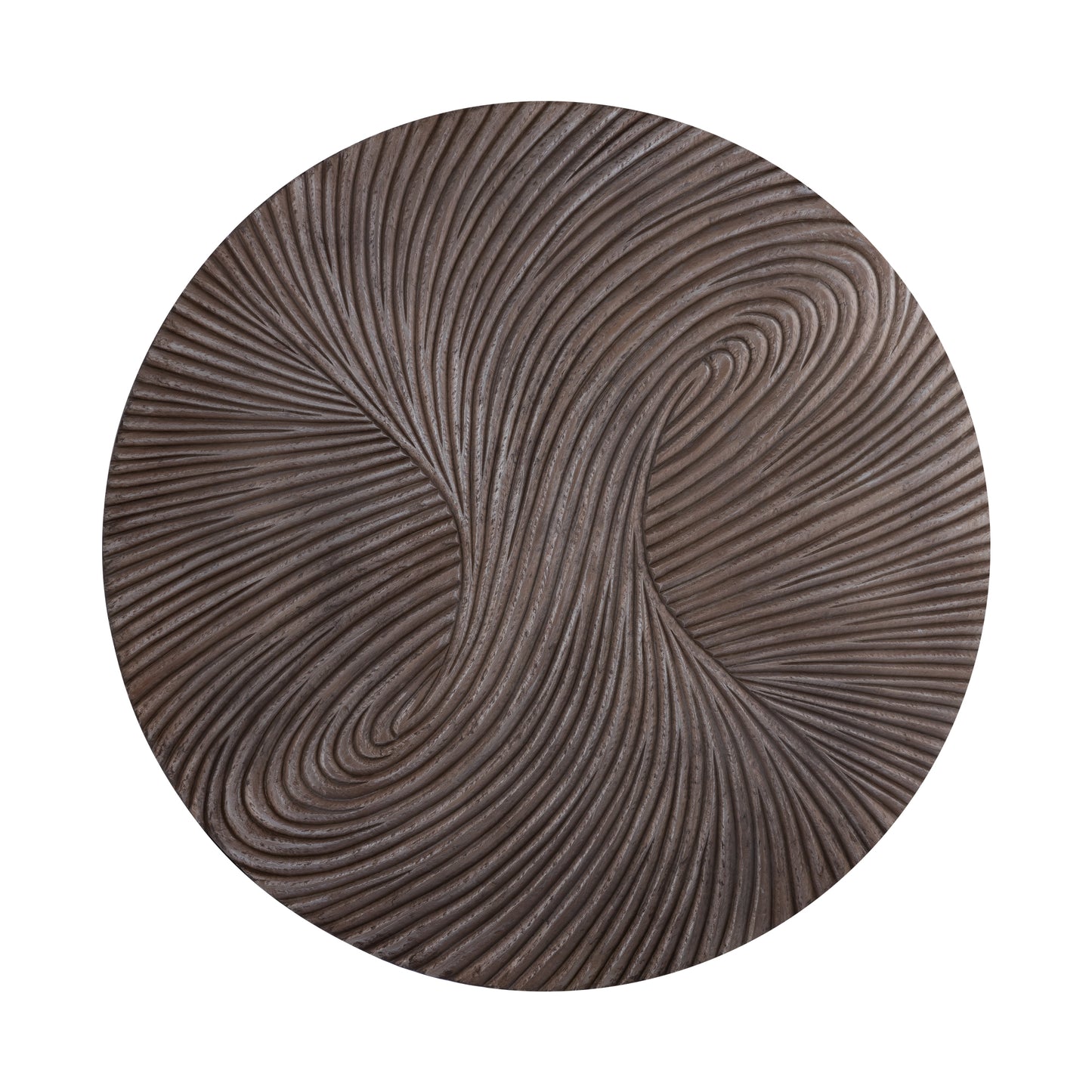 Wiktor Brown MDF Round Wallpanel Swirl Carved M