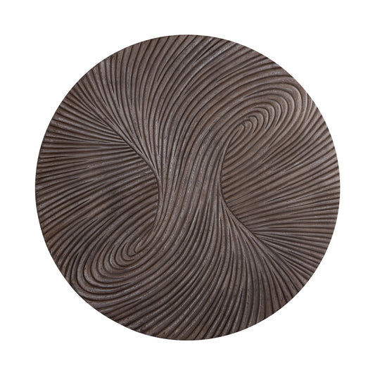 Wiktor Brown MDF Round Wallpanel Swirl Carved M